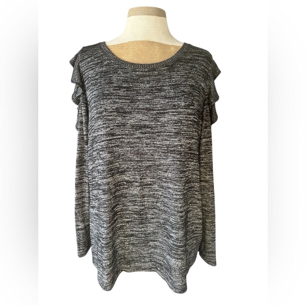 Apt. 9 cold shoulder long sleeve blouse L